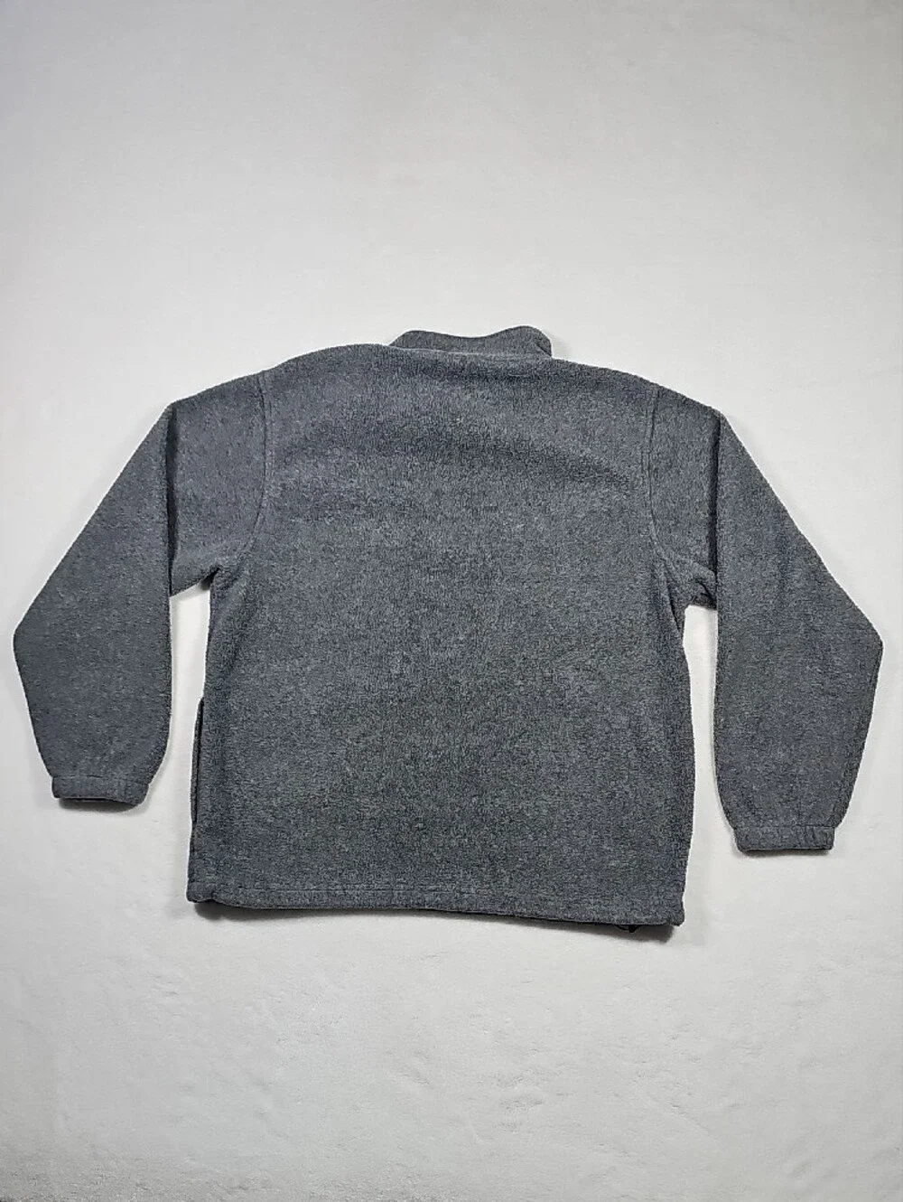 Eno River Men's Dark Gray Quarter Zip Fleece Pullover - Picture 6 of 8
